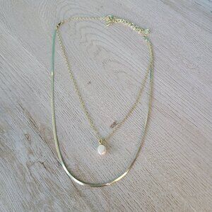 Kendra Scott Lindsay Gold Multi Strand Necklace in White Pearl